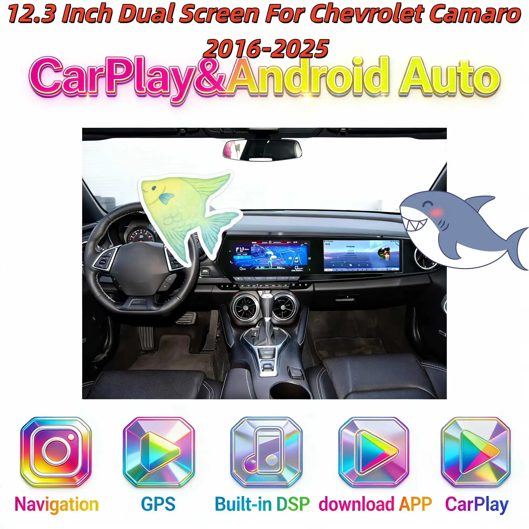 Dual Screen BT 5.0 Android 13.0 For Chevrolet Camaro 2016-2025 CarPlay Digital Instrument Panel With Android Screen Car Radio
Dual Screen BT 5.0 Android 13.0 For Chevrolet Camaro 2016-2025 CarPlay Digital Instrument Panel With Android Screen Car Radio