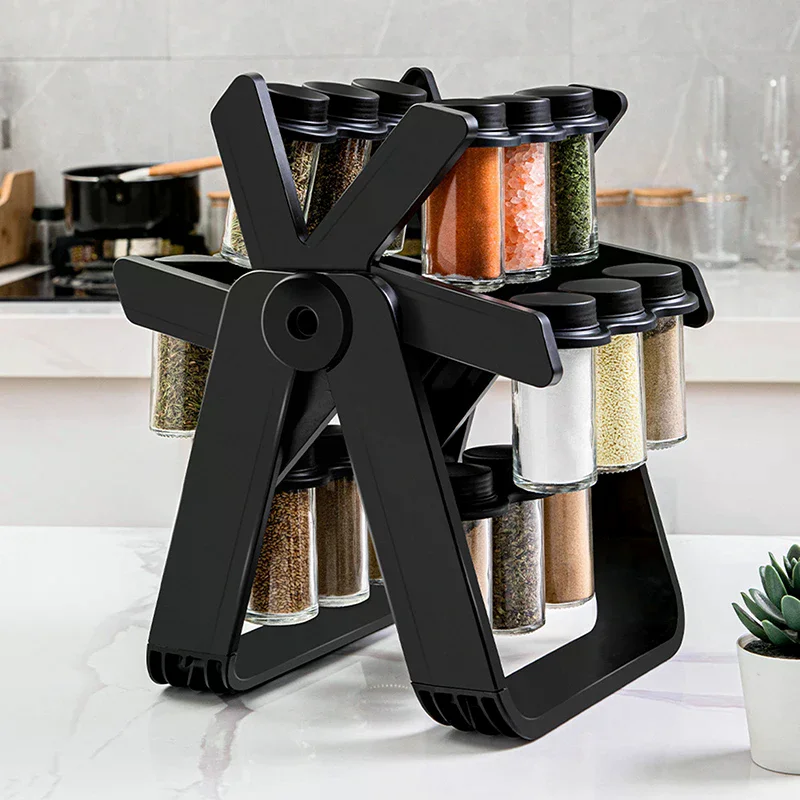 360° Rotating Spice Rack, 3-Tier Glass Organizer for Countertop, Saves Space & Keeps Seasonings Within Easy Reach
360° Rotating Spice Rack, 3-Tier Glass Organizer for Countertop, Saves Space & Keeps Seasonings Within Easy Reach