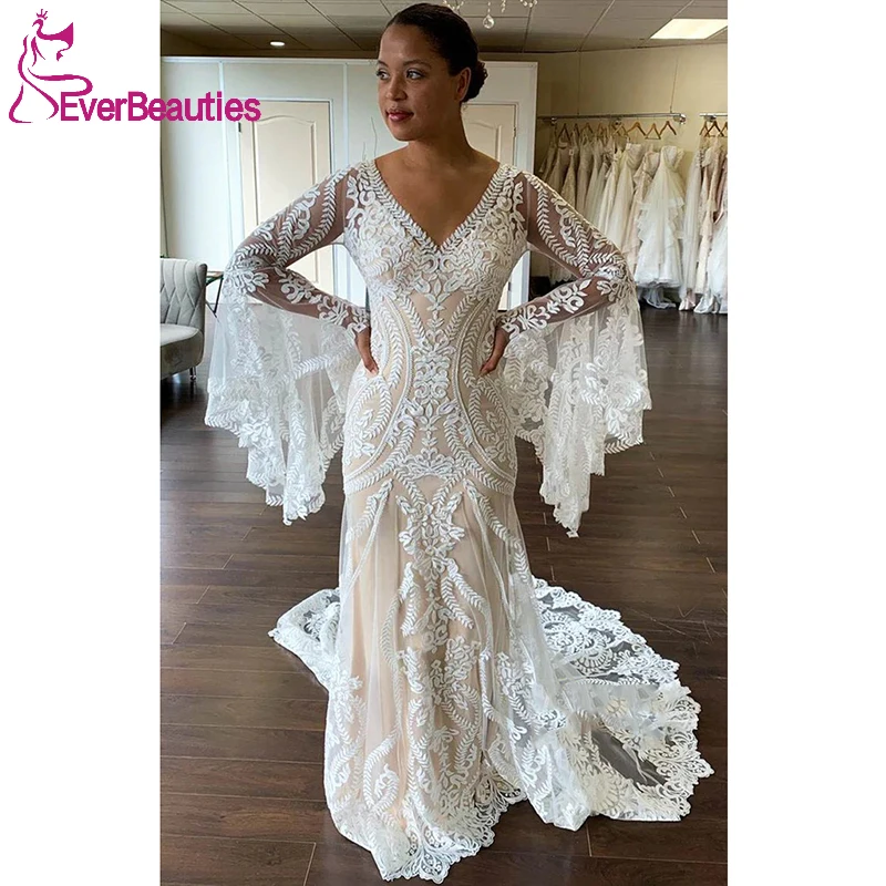 Beach Wedding Dresses for Women Mermaid Lace Bohemian Wedding Gowns Robe De Mariage 2022 Long Sleeves Vestidos De Novia
Beach Wedding Dresses for Women Mermaid Lace Bohemian Wedding Gowns Robe De Mariage 2022 Long Sleeves Vestidos De Novia
