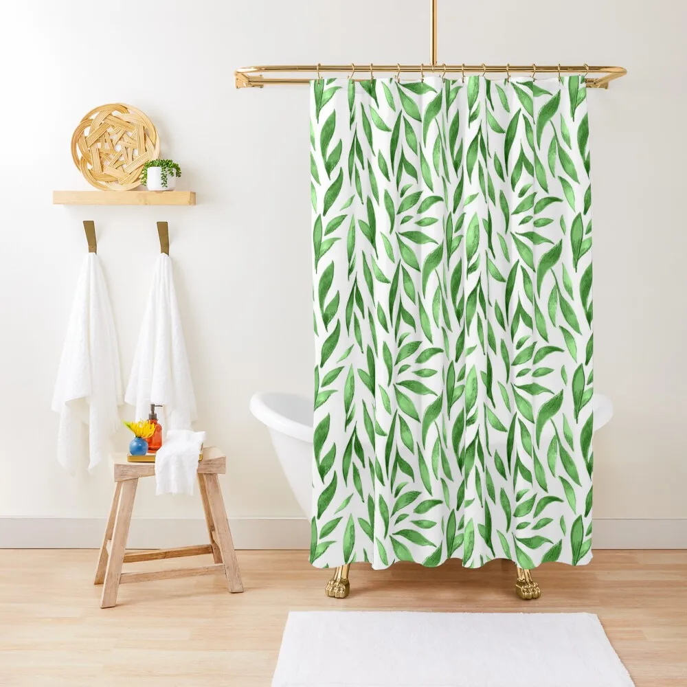 Watercolor Leaves - Green Shower Curtain For Bathroom Shower Bathroom And Shower Waterproof Fabric Curtain
Watercolor Leaves - Green Shower Curtain For Bathroom Shower Bathroom And Shower Waterproof Fabric Curtain