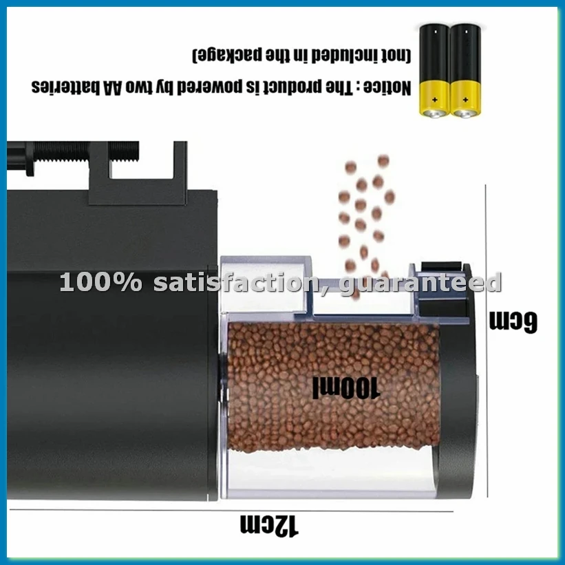 Автоматическая кормушка для рыб 100 мл - Цифровой программируемый дозатор корма для аквариумов с таймером, водонепроницаемость IP66 для прудов/террариумов для черепах - A33R
Автоматическая кормушка для рыб 100 мл - Цифровой программируемый дозатор корма для аквариумов с таймером, водонепроницаемость IP66 для прудов/террариумов для черепах - A33R