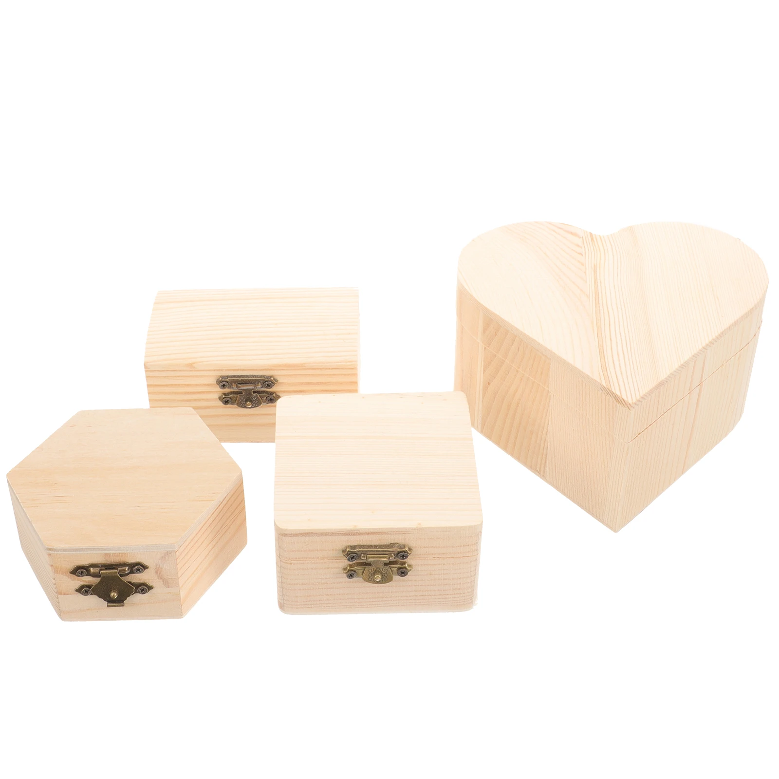4pcs Unfinished Wooden Boxes Diy Organizer Storage Craft Box Unpainted Wood Gift Keepsake Jewelry Container Trinket Sundries
4pcs Unfinished Wooden Boxes Diy Organizer Storage Craft Box Unpainted Wood Gift Keepsake Jewelry Container Trinket Sundries