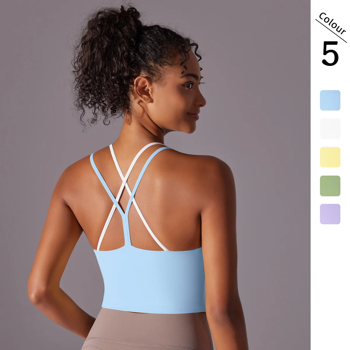 Solid color beauty back double-layer crossed double-sided nylon polished sports underwear running fitness yoga clothes top quick
Solid color beauty back double-layer crossed double-sided nylon polished sports underwear running fitness yoga clothes top quick