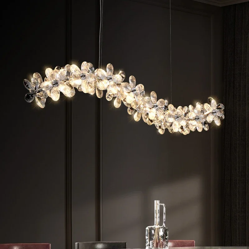 Luxury Chrome Petal LED Crystal Chandeliers Home Lighting for Living Dining Room Decorate Indoor Ceiling Pendant Lights Fixtures
Luxury Chrome Petal LED Crystal Chandeliers Home Lighting for Living Dining Room Decorate Indoor Ceiling Pendant Lights Fixtures