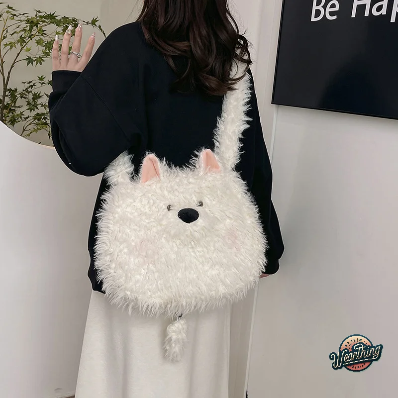 Cute Cartoon Dog Student Shoulder Bags For Women Girls Large Capacity Messenger Bag Simple Sweet Plush Female Handbags Gifts
Cute Cartoon Dog Student Shoulder Bags For Women Girls Large Capacity Messenger Bag Simple Sweet Plush Female Handbags Gifts