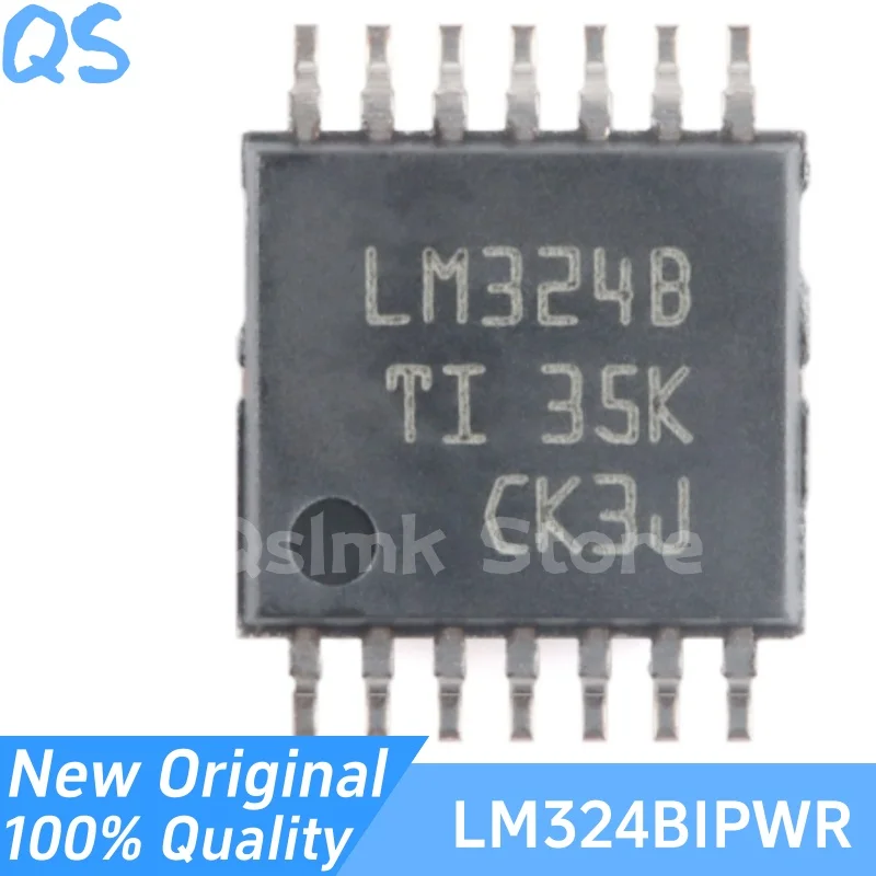 New Original LM324BIPWR LM324B TSSOP-14 Four channel 36V 1.2MHz offset voltage operational amplifier
New Original LM324BIPWR LM324B TSSOP-14 Four channel 36V 1.2MHz offset voltage operational amplifier