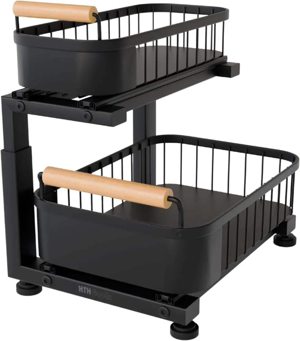 Heavy Duty 2 Tier Pull Out Under Sink Organizer, Adjustable 16-21" Height, Smooth Ball Bearing Slides for Kitchen & Bathroom
Heavy Duty 2 Tier Pull Out Under Sink Organizer, Adjustable 16-21" Height, Smooth Ball Bearing Slides for Kitchen & Bathroom