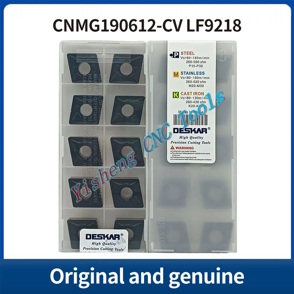 DESKAR 100% Original CNMG190612-CV LF9218 CNC cutting tool indexable threading carbide insert
DESKAR 100% Original CNMG190612-CV LF9218 CNC cutting tool indexable threading carbide insert