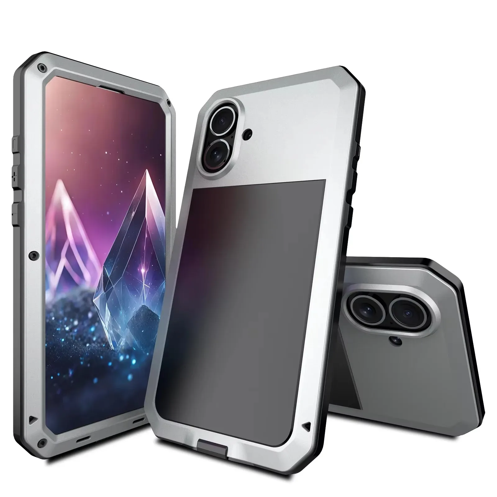 Heavy Duty Anti-slip Anti-Abrasion Shockproof Case for iPhone 16 15 14 Plus 13 12 11 Pro Max XR Xs Max Metal Glass for iPhone 16
Heavy Duty Anti-slip Anti-Abrasion Shockproof Case for iPhone 16 15 14 Plus 13 12 11 Pro Max XR Xs Max Metal Glass for iPhone 16