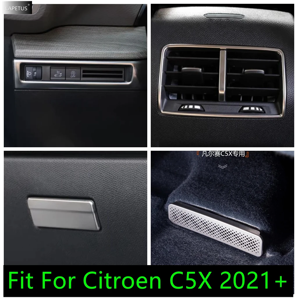 Fit For Citroen C5X 2021 - 2024 Auto Lights Switch / Rear Air Outlet / Glove Storage Box Cover Trim Silver Stainless Accessories
Fit For Citroen C5X 2021 - 2024 Auto Lights Switch / Rear Air Outlet / Glove Storage Box Cover Trim Silver Stainless Accessories