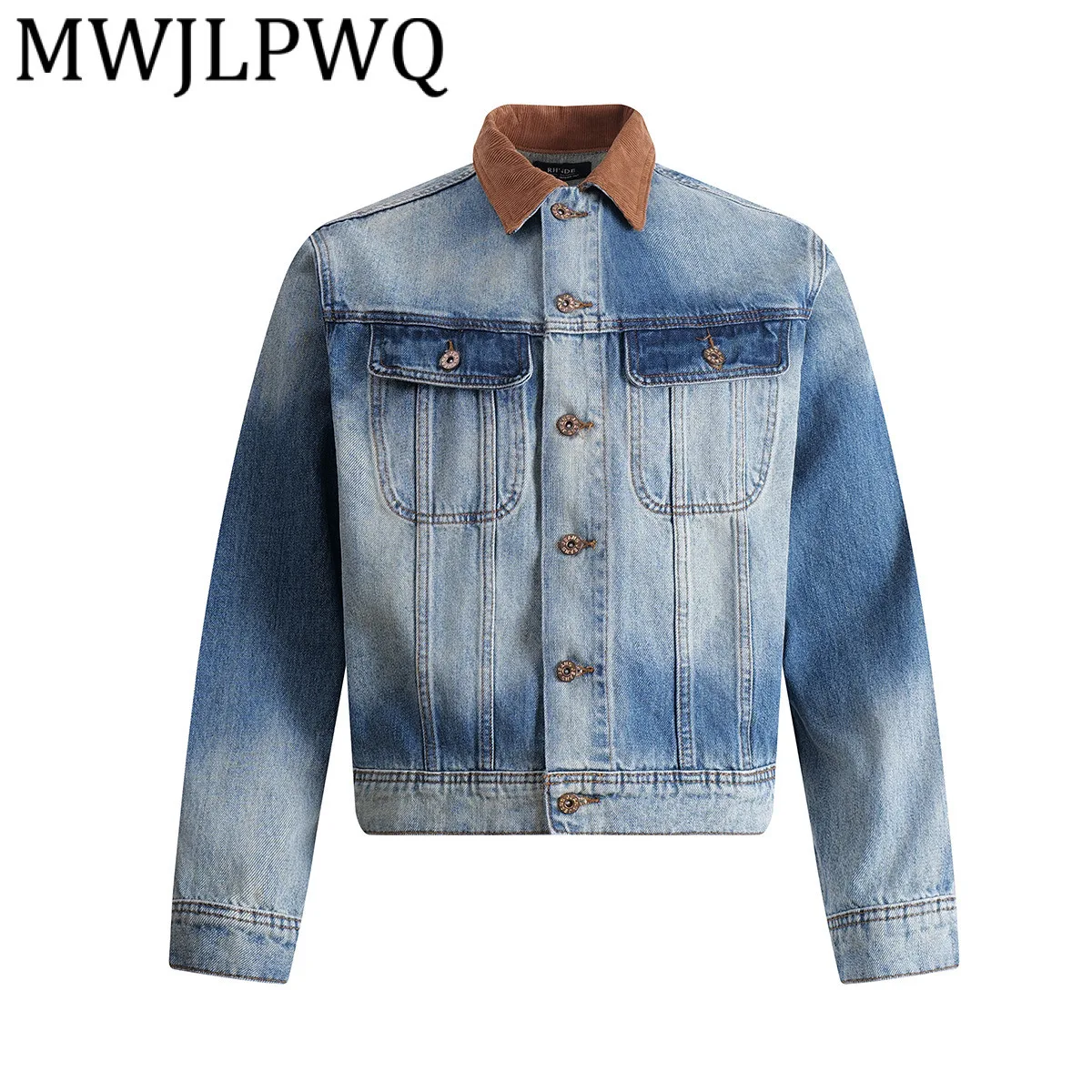 MWJLPWQ 2025 Autumn New American Gradient Denim Jacket Men's High Street Lapel Washed Single Breasted Workwear Trendy Coat 21198
MWJLPWQ 2025 Autumn New American Gradient Denim Jacket Men's High Street Lapel Washed Single Breasted Workwear Trendy Coat 21198