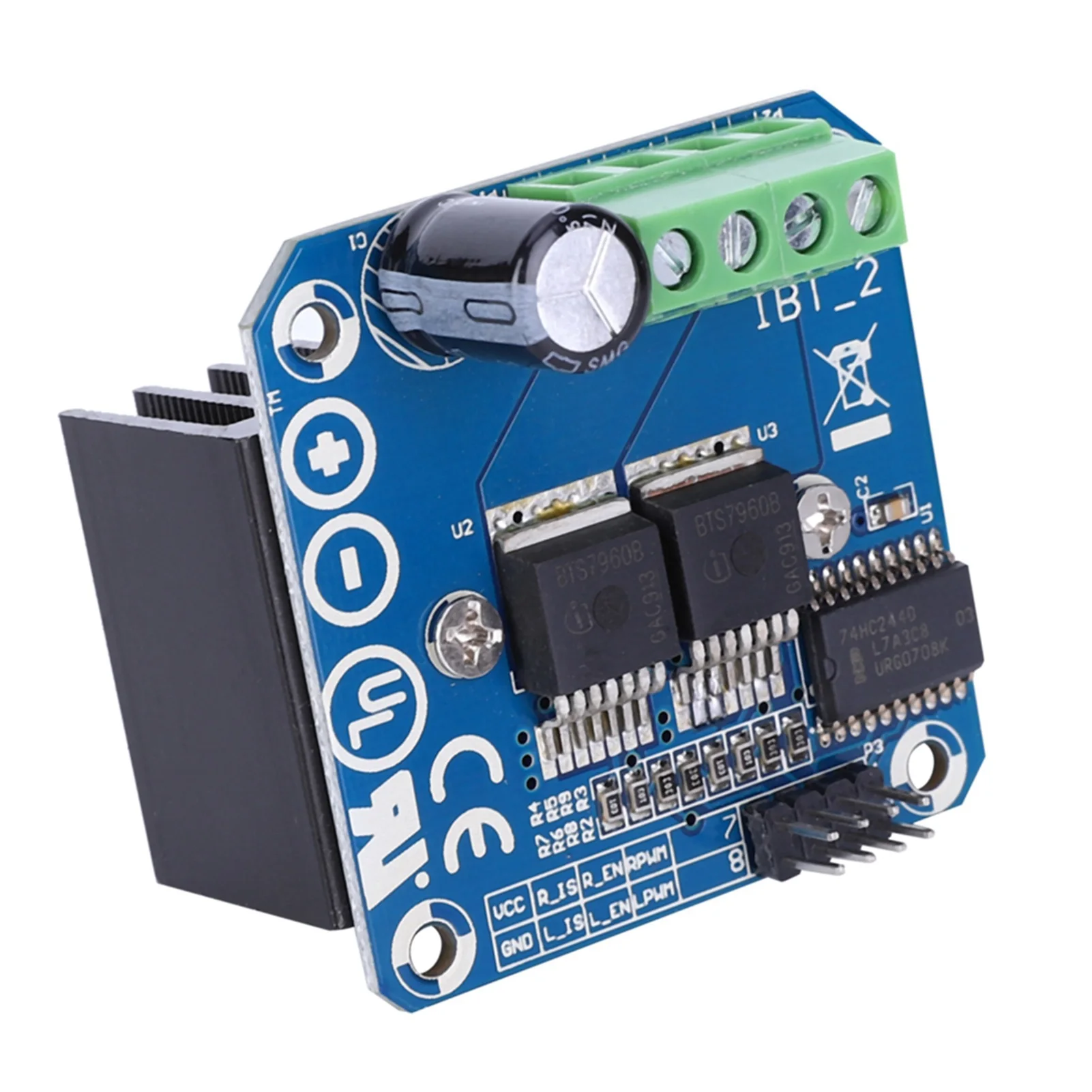 Motor Drive Module High-Power Driver for Smart Car BTS7960 43A Electric Components High-Power Motor Drive Module
Motor Drive Module High-Power Driver for Smart Car BTS7960 43A Electric Components High-Power Motor Drive Module