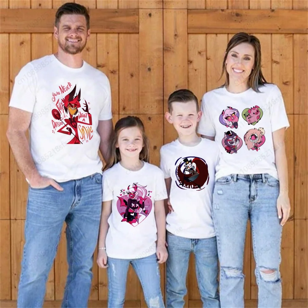 Helluva Boss Kid Cute White T Shirt for Family Children Short Sleeve Clothing Funny Cartoon Party Top Boys and Girl Tshirt
Helluva Boss Kid Cute White T Shirt for Family Children Short Sleeve Clothing Funny Cartoon Party Top Boys and Girl Tshirt