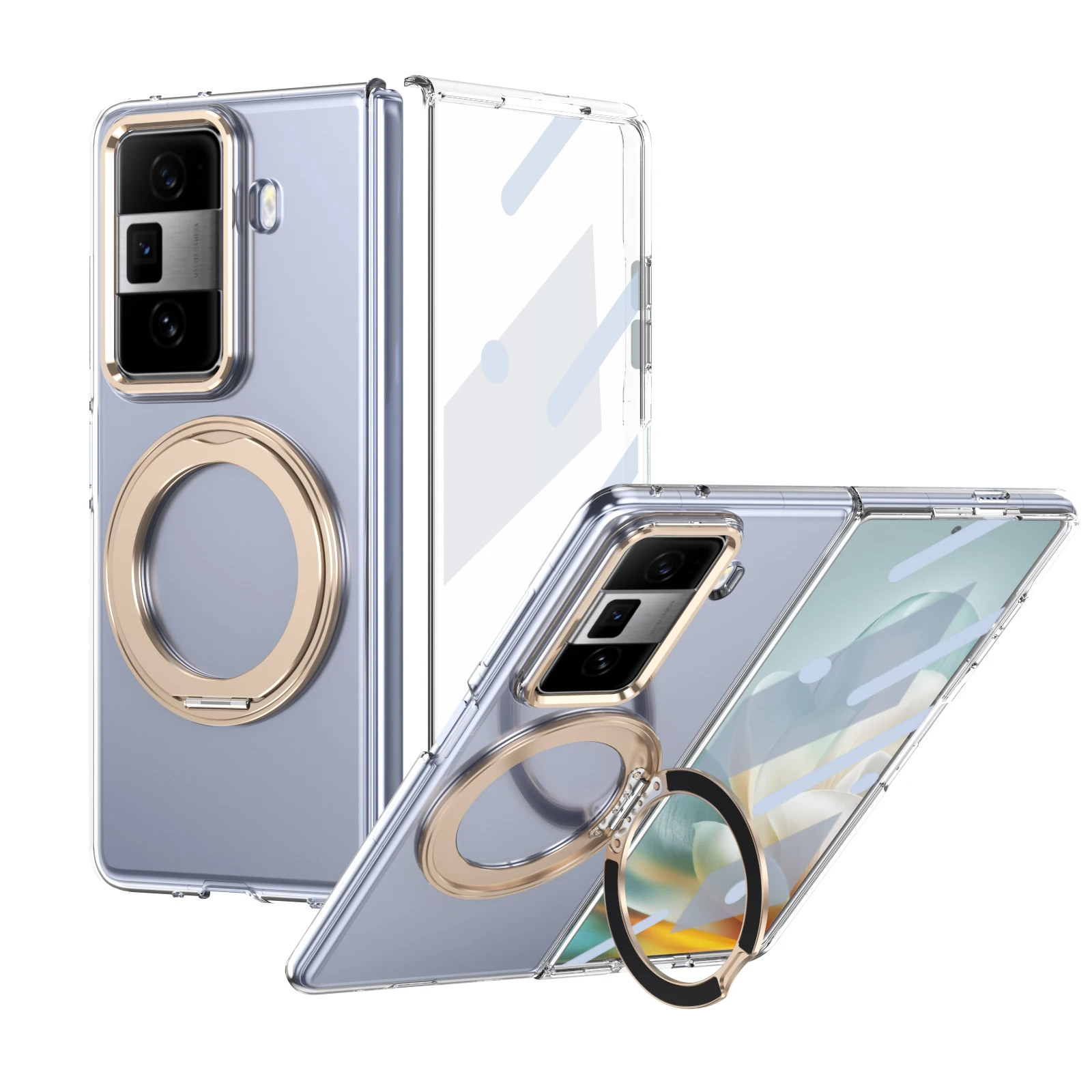 Phone Case For Honor Magic Vs3 Rotating Ring Holder Wireless Charging Front Glass Film Anti-Scratch Anti-Fall Protection Cover
Phone Case For Honor Magic Vs3 Rotating Ring Holder Wireless Charging Front Glass Film Anti-Scratch Anti-Fall Protection Cover