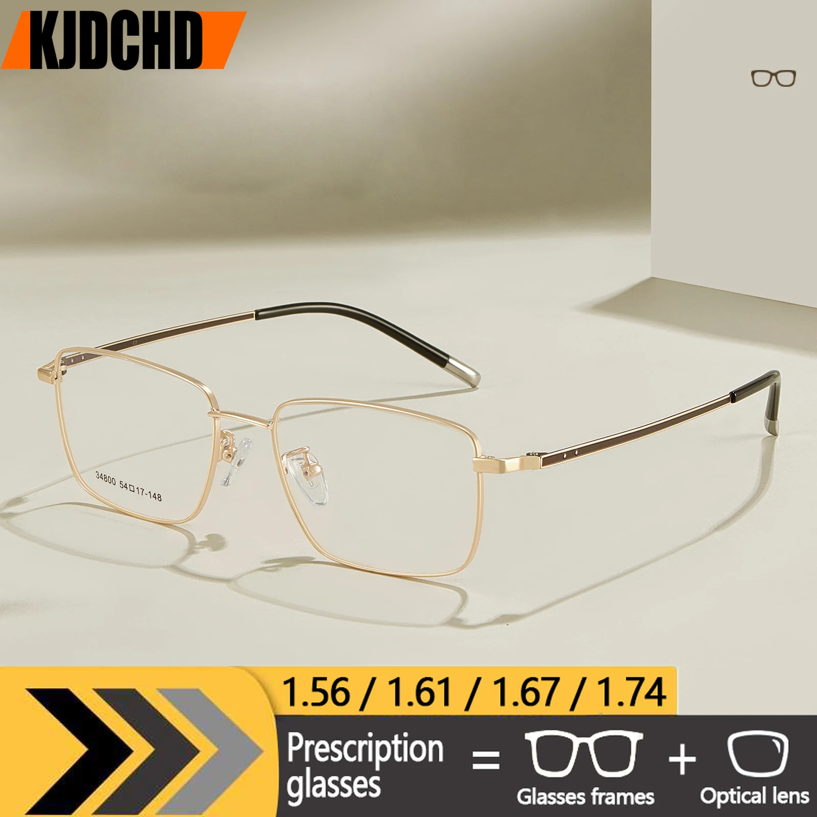 KHDCHD Men's New Optical Prescription Glasses Myopia Hyperopia Astigmatism Ultra light Alloy Fashion Retro Square Eyeglasses
KHDCHD Men's New Optical Prescription Glasses Myopia Hyperopia Astigmatism Ultra light Alloy Fashion Retro Square Eyeglasses