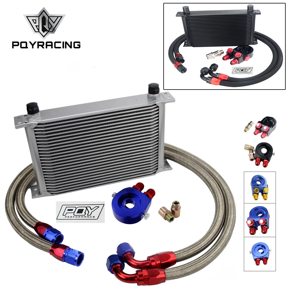 25 Rows Oil Cooler AN10 Universal Engine Transmission Oil Cooler Kit + Filter Relocation With PQY Sticker + Box
25 Rows Oil Cooler AN10 Universal Engine Transmission Oil Cooler Kit + Filter Relocation With PQY Sticker + Box