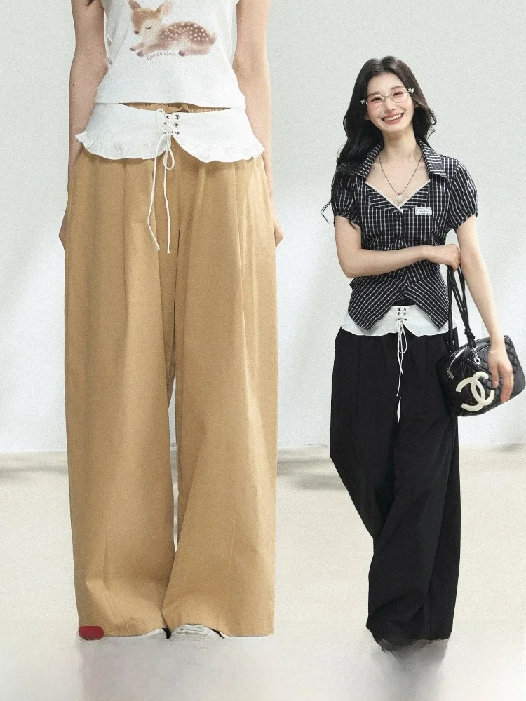 ELEVEN SP Women's Casual Pants Summer Thin Loose Straight Drapey Waist Head Splicing Khaki Pants Commute Sle l Waist
ELEVEN SP Women's Casual Pants Summer Thin Loose Straight Drapey Waist Head Splicing Khaki Pants Commute Sle l Waist