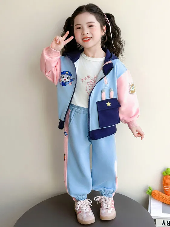 Spring 2026 Girls' Faionable Rabbit Cartoon Zipper Set Baby Casual Sportswear Two-Piece Outfit Elastic Long Sve round Ne
Spring 2026 Girls' Faionable Rabbit Cartoon Zipper Set Baby Casual Sportswear Two-Piece Outfit Elastic Long Sve round Ne