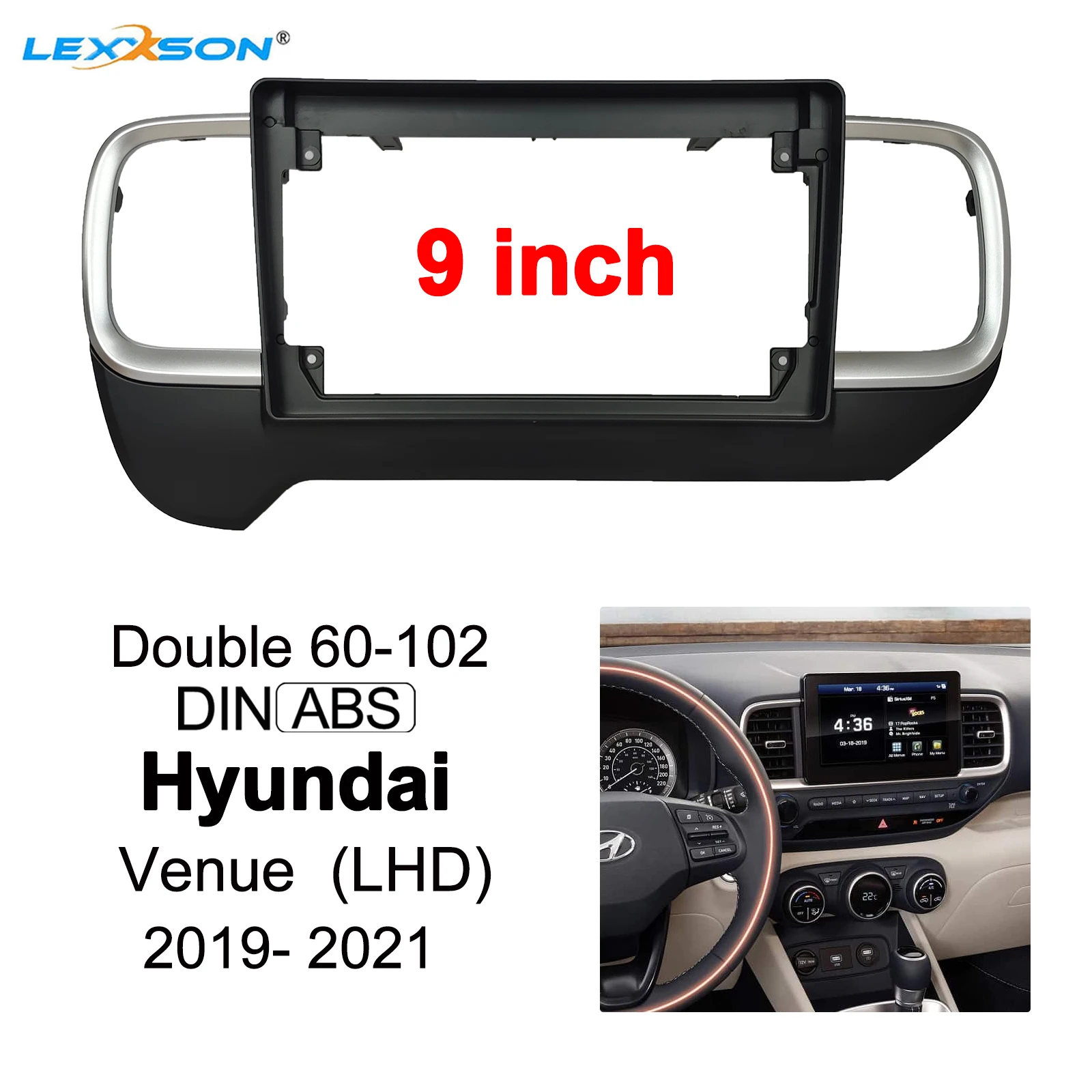 9-дюймовая Автомобильная панель LEXXSON для Hyundai Venue 2019-2021 2Din, комплект аудио-фитингов
9-дюймовая Автомобильная панель LEXXSON для Hyundai Venue 2019-2021 2Din, комплект аудио-фитингов