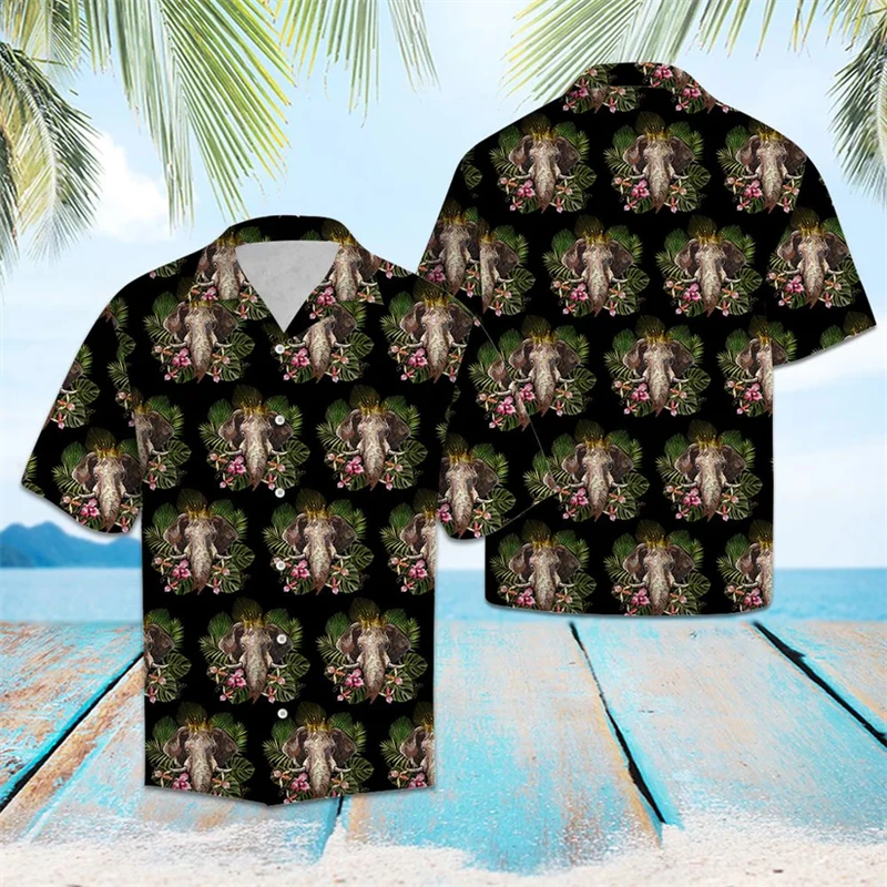 Funny Elephant Pattern Hawaiian Shirts For Men Summer Casual Cute Animal 3D Printed Short Sleeve Shirt Loose Breathable Blouse
Funny Elephant Pattern Hawaiian Shirts For Men Summer Casual Cute Animal 3D Printed Short Sleeve Shirt Loose Breathable Blouse