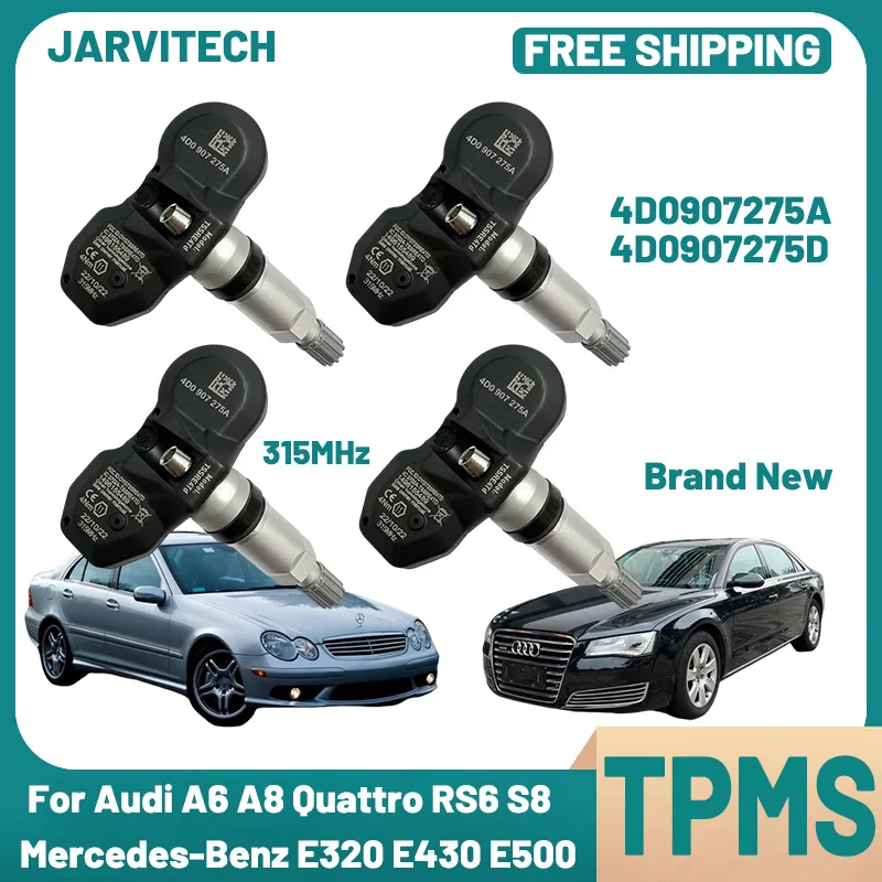 Tire Pressure Sensor 4D0907275A TPMS For Audi A6 A8 Allroad Quattro RS6 S8 Mercedes-Benz E320 E430 E500 VW Phaeton 4D0907275D
Tire Pressure Sensor 4D0907275A TPMS For Audi A6 A8 Allroad Quattro RS6 S8 Mercedes-Benz E320 E430 E500 VW Phaeton 4D0907275D