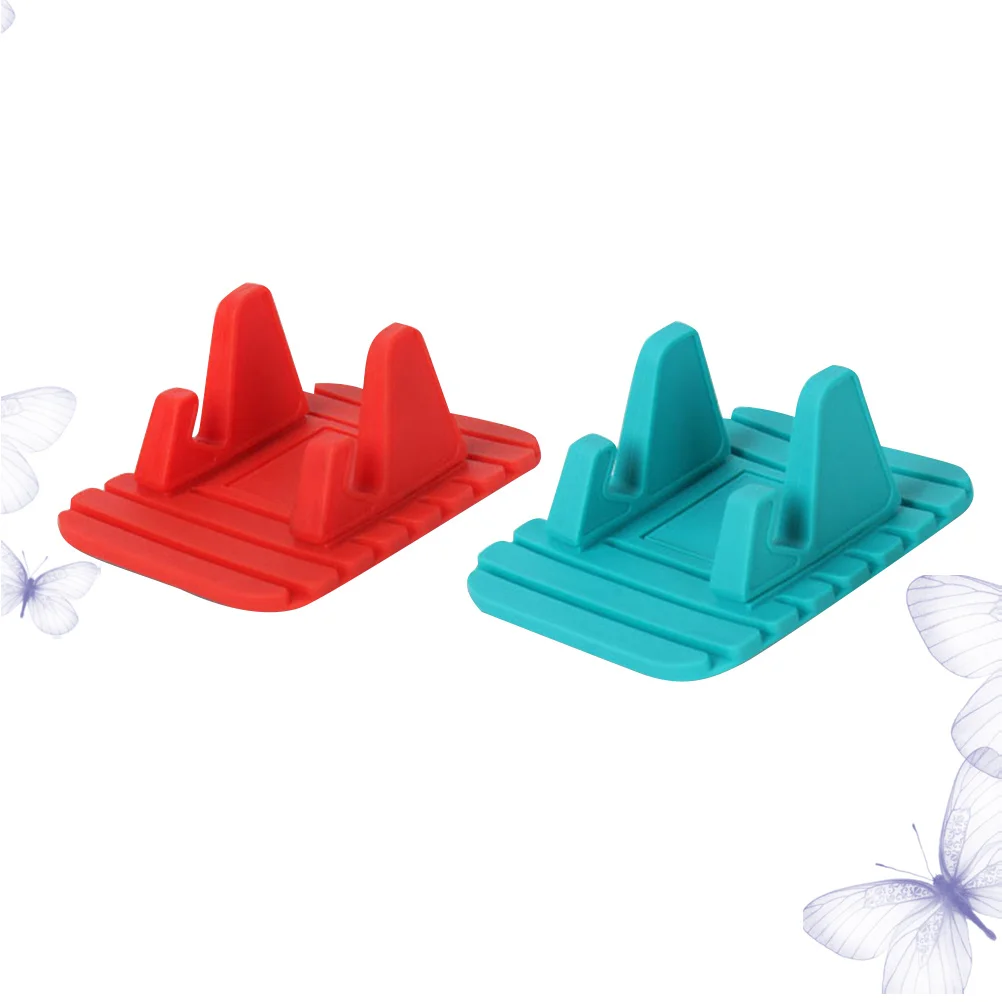 2 pcs Silicone Phone Bracket Non-Slip Thickened Lazy Holder Stand For Desk Car Mount U Shape Stable Phone Rack Red Blue
2 pcs Silicone Phone Bracket Non-Slip Thickened Lazy Holder Stand For Desk Car Mount U Shape Stable Phone Rack Red Blue