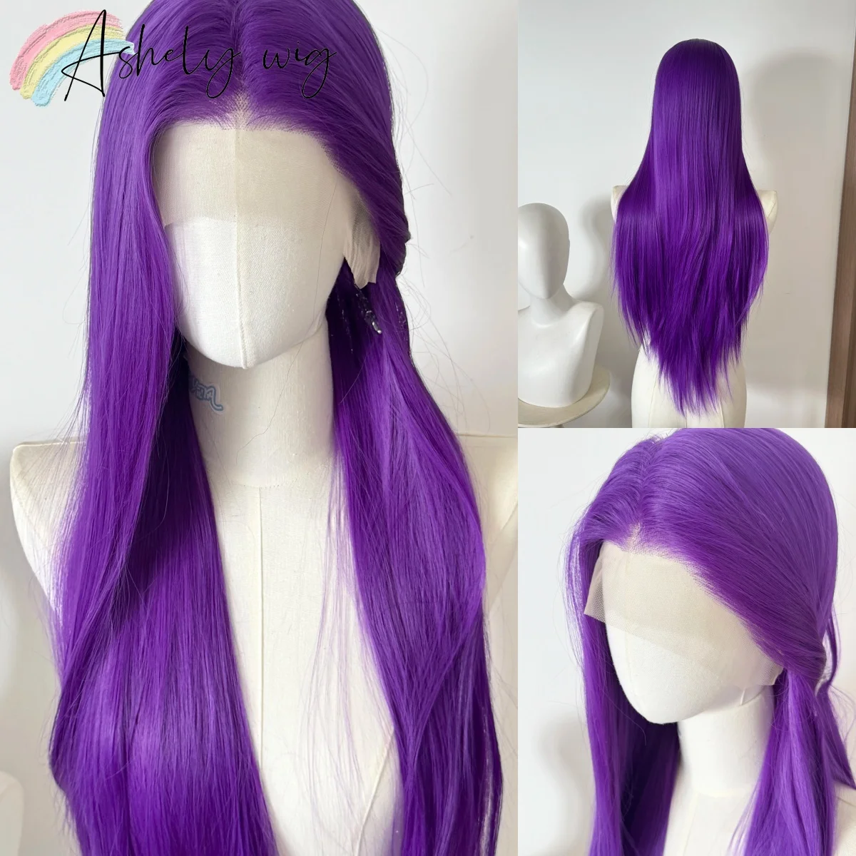 Ashley Wig Bright Royal Purple Lace Front Wig Pre Plucked Baby Hair Long Straight Synthetic Wig Free Part for Women Halloween
Ashley Wig Bright Royal Purple Lace Front Wig Pre Plucked Baby Hair Long Straight Synthetic Wig Free Part for Women Halloween