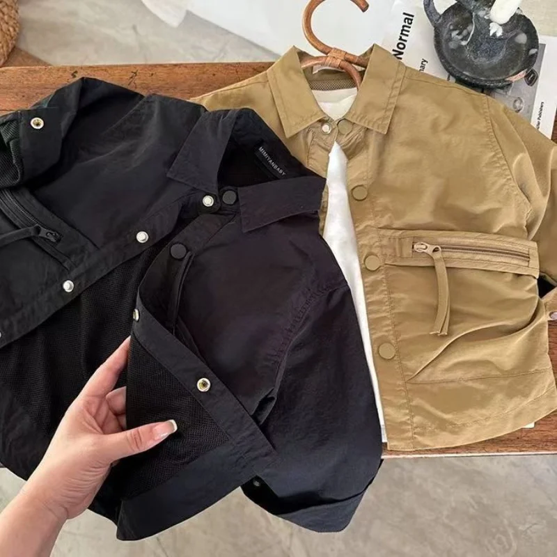 2-8Y Baby Boy Korean Solid color Jacket 2025 New Toddler Handsome Casual Fashionable Coat for Children's Spring Autumn Wear
2-8Y Baby Boy Korean Solid color Jacket 2025 New Toddler Handsome Casual Fashionable Coat for Children's Spring Autumn Wear