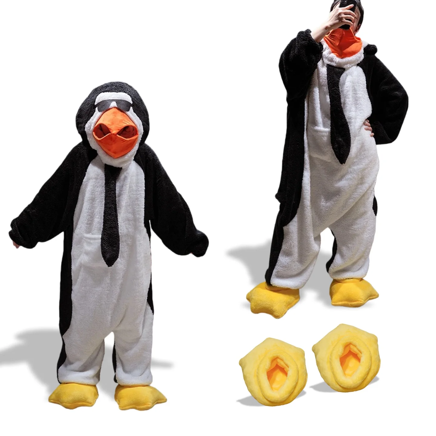 Cartoon Penguin Robe Coral Fleece Hooded Pajama Funny Penguin Cosplay Couple Nightgown Plush Sleepwear Home Clothes
Cartoon Penguin Robe Coral Fleece Hooded Pajama Funny Penguin Cosplay Couple Nightgown Plush Sleepwear Home Clothes