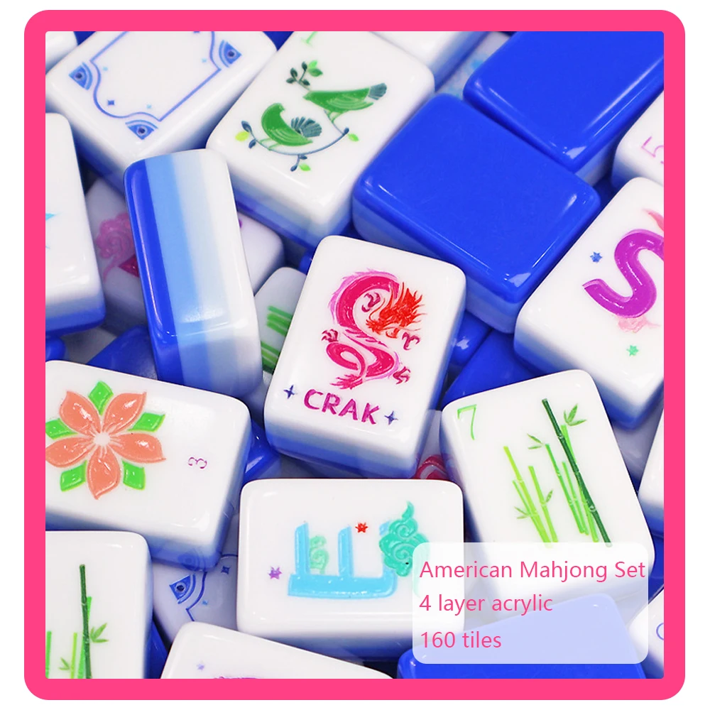 Hot Selling American Mahjong Tile Premium Mahjong Set 4-Layer Acrylic MahJong for Family Entertainment
Hot Selling American Mahjong Tile Premium Mahjong Set 4-Layer Acrylic MahJong for Family Entertainment