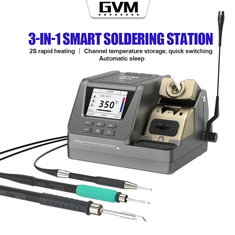GVM H3 3 in1 Smart Soldering Station Compatible Soldering Iron Tip 210/245/115 Handle Control Temperature Welding Rework Station
GVM H3 3 in1 Smart Soldering Station Compatible Soldering Iron Tip 210/245/115 Handle Control Temperature Welding Rework Station