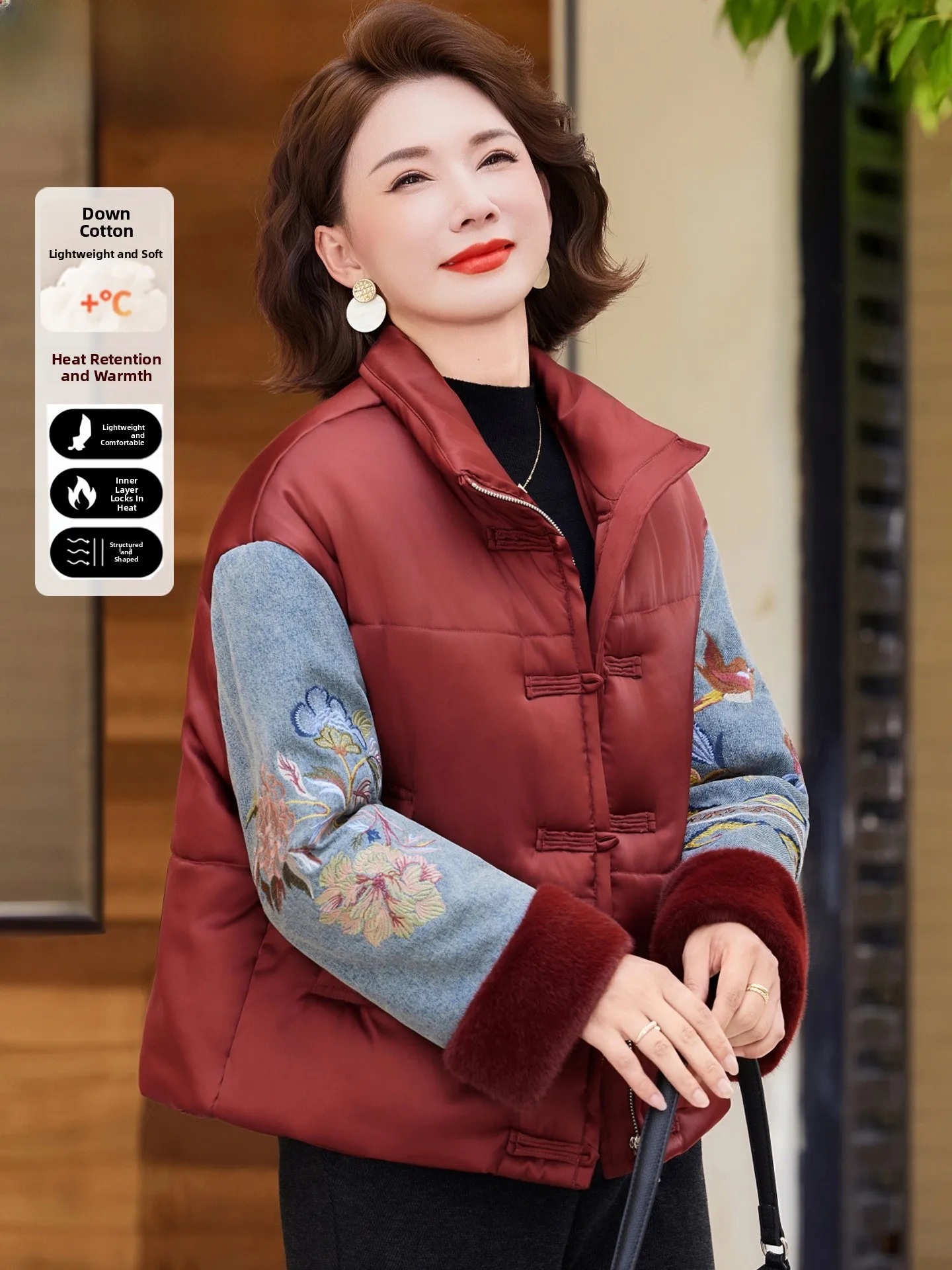 Новая китайская женская зимняя куртка из хлопка с пуховым наполнителем, короткая, пушистая, теплая, модная, для женщин среднего возраста, осенне-зимняя.
Новая китайская женская зимняя куртка из хлопка с пуховым наполнителем, короткая, пушистая, теплая, модная, для женщин среднего возраста, осенне-зимняя.