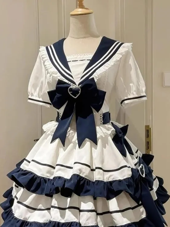 Summer New Gentle Navy Sle Lolita Dr Soft Pastel Colors Fem Faionable Skirt And Blouse Set Cute Girl Clothing
Summer New Gentle Navy Sle Lolita Dr Soft Pastel Colors Fem Faionable Skirt And Blouse Set Cute Girl Clothing