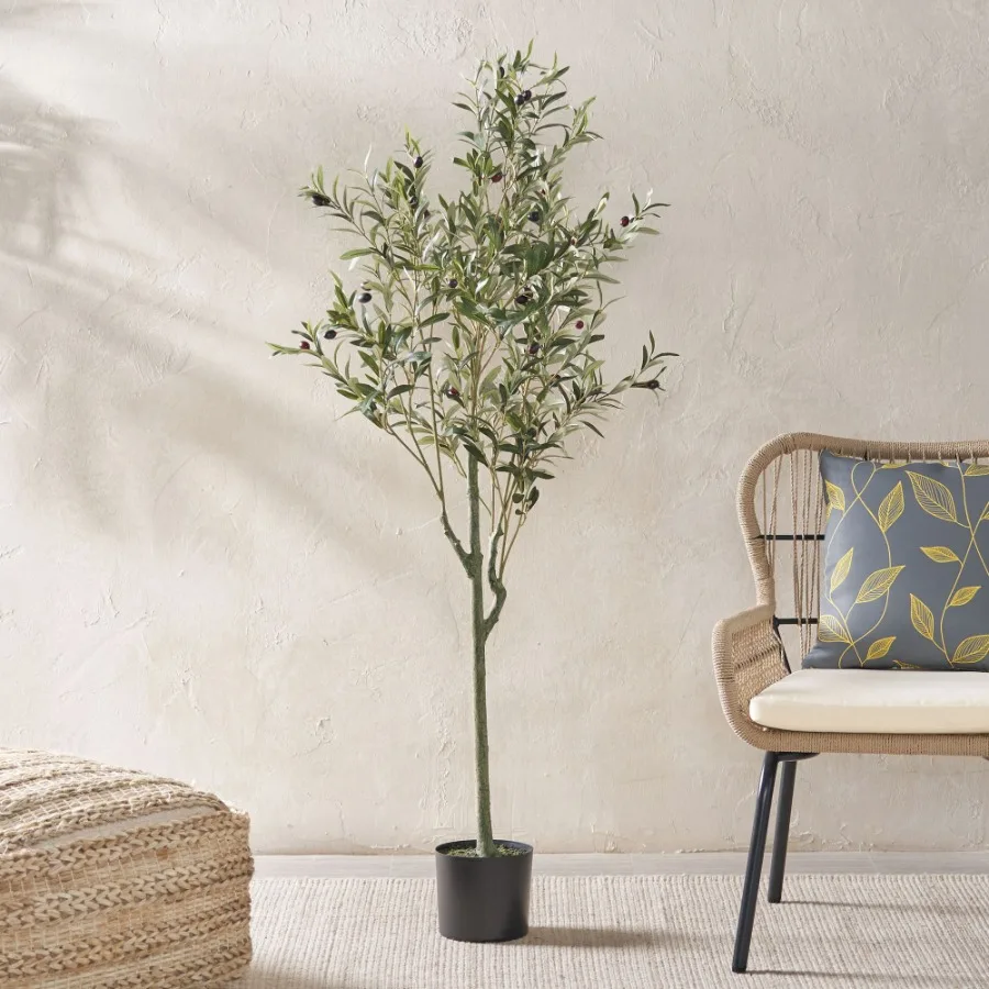 59 Inch Artificial Olive Tree for indoor home decor and housewarming gift, premium PVC leaves, natural green color, realistic t
59 Inch Artificial Olive Tree for indoor home decor and housewarming gift, premium PVC leaves, natural green color, realistic t