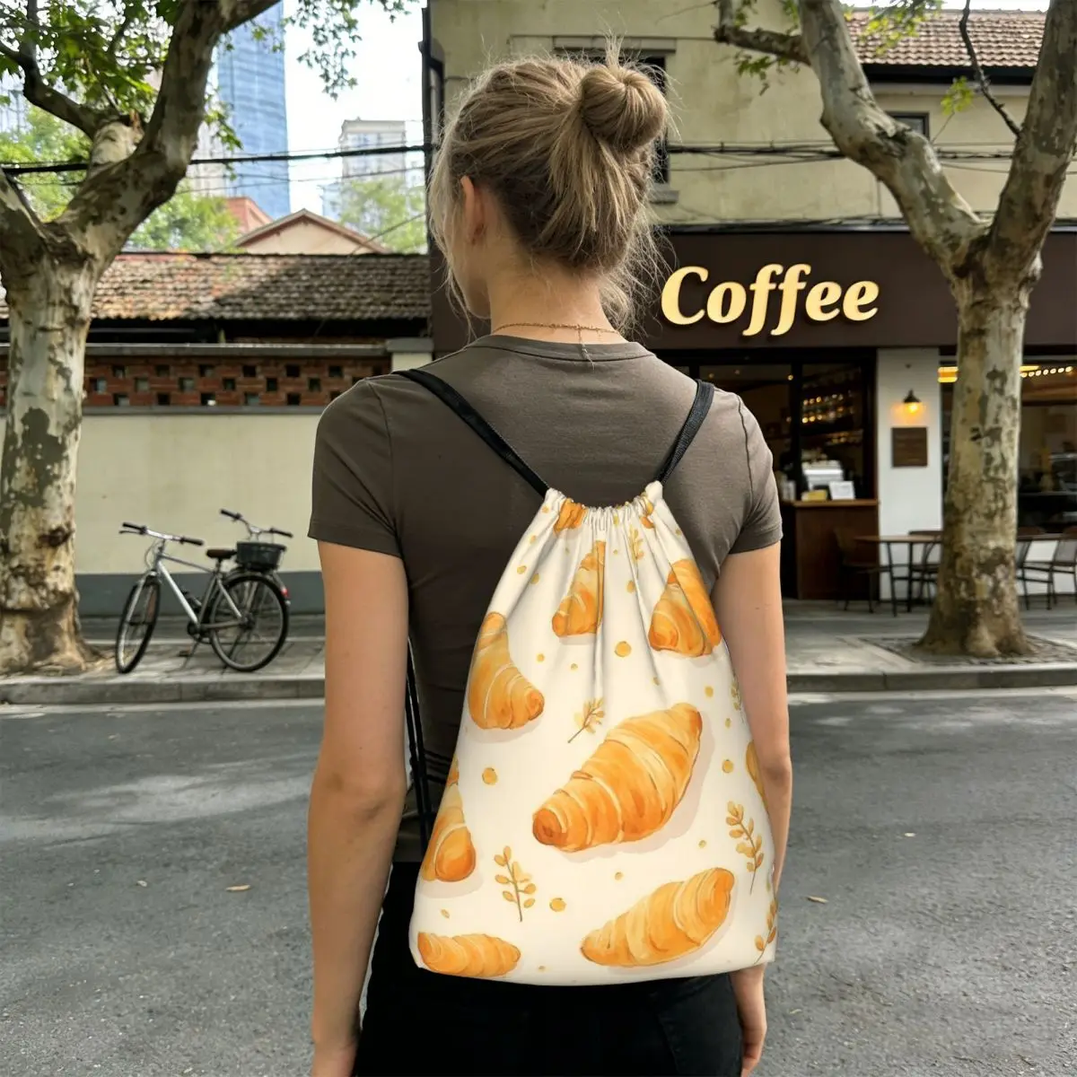 Cartoon Croissants Pattern Backpacks Casual Drawstring Bundle Pocket Storage Bag Book Bags for Man Woman School
Cartoon Croissants Pattern Backpacks Casual Drawstring Bundle Pocket Storage Bag Book Bags for Man Woman School