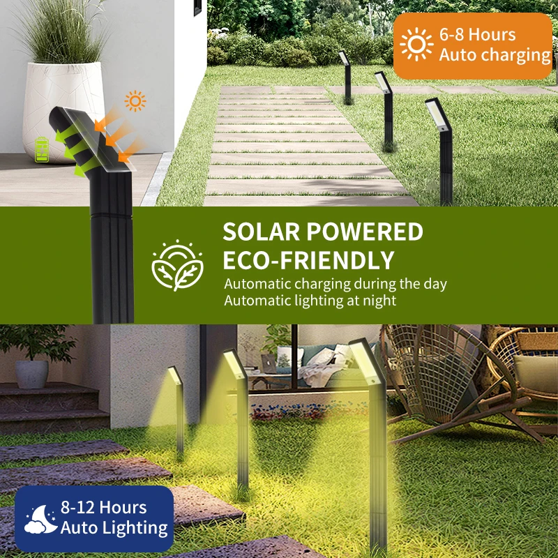 Солнечные уличные светильники, солнечные садовые светильники, светодиодные ландшафтные светильники, водонепроницаемые светильники IP65 для дорожек, светильники для газонов - подходят для тротуаров
Солнечные уличные светильники, солнечные садовые светильники, светодиодные ландшафтные светильники, водонепроницаемые светильники IP65 для дорожек, светильники для газонов - подходят для тротуаров