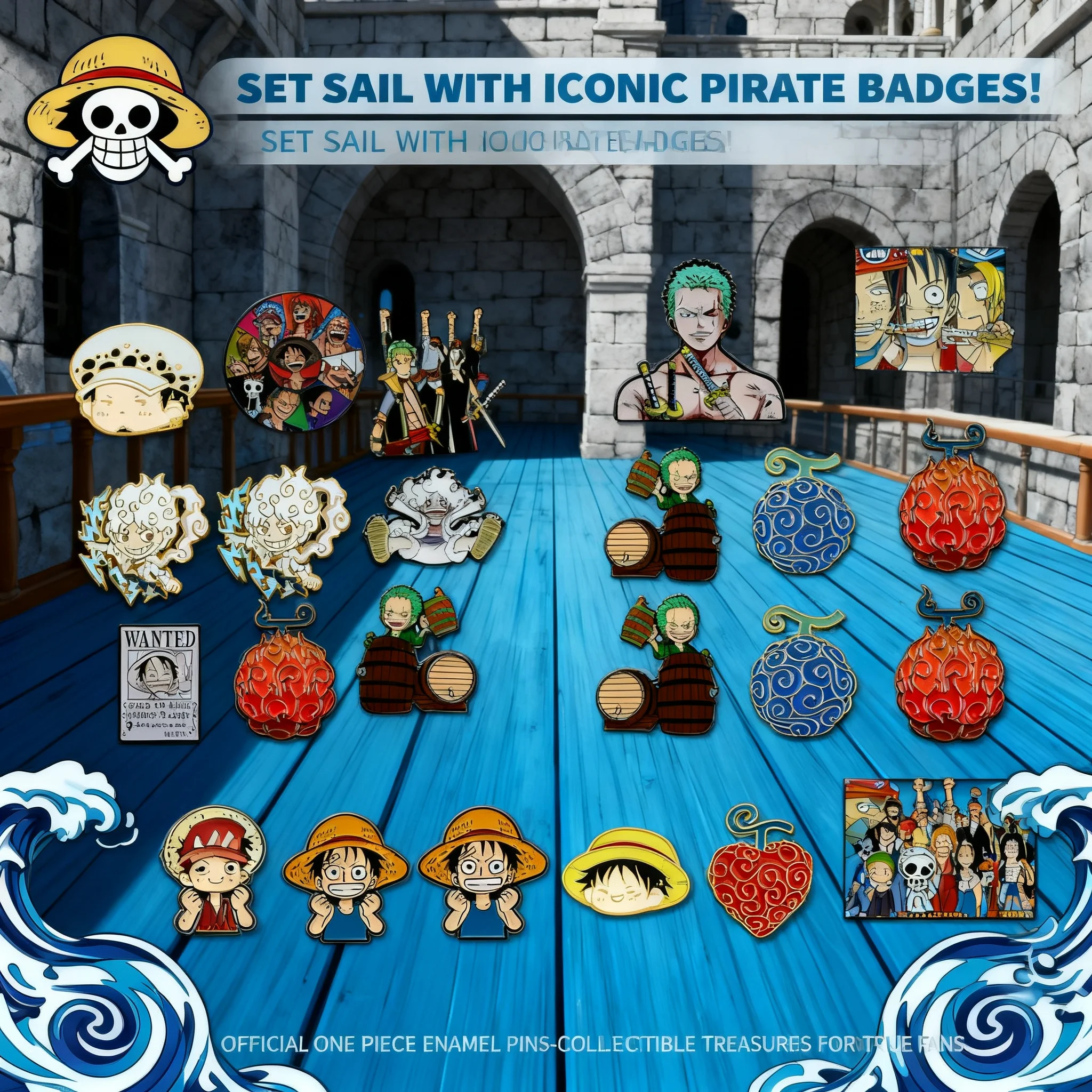 Pirate Anime Brooch Pin Badge Fashion Backpack Accessory Alloy Cross Border Hot Selling Lapel Pin
Pirate Anime Brooch Pin Badge Fashion Backpack Accessory Alloy Cross Border Hot Selling Lapel Pin