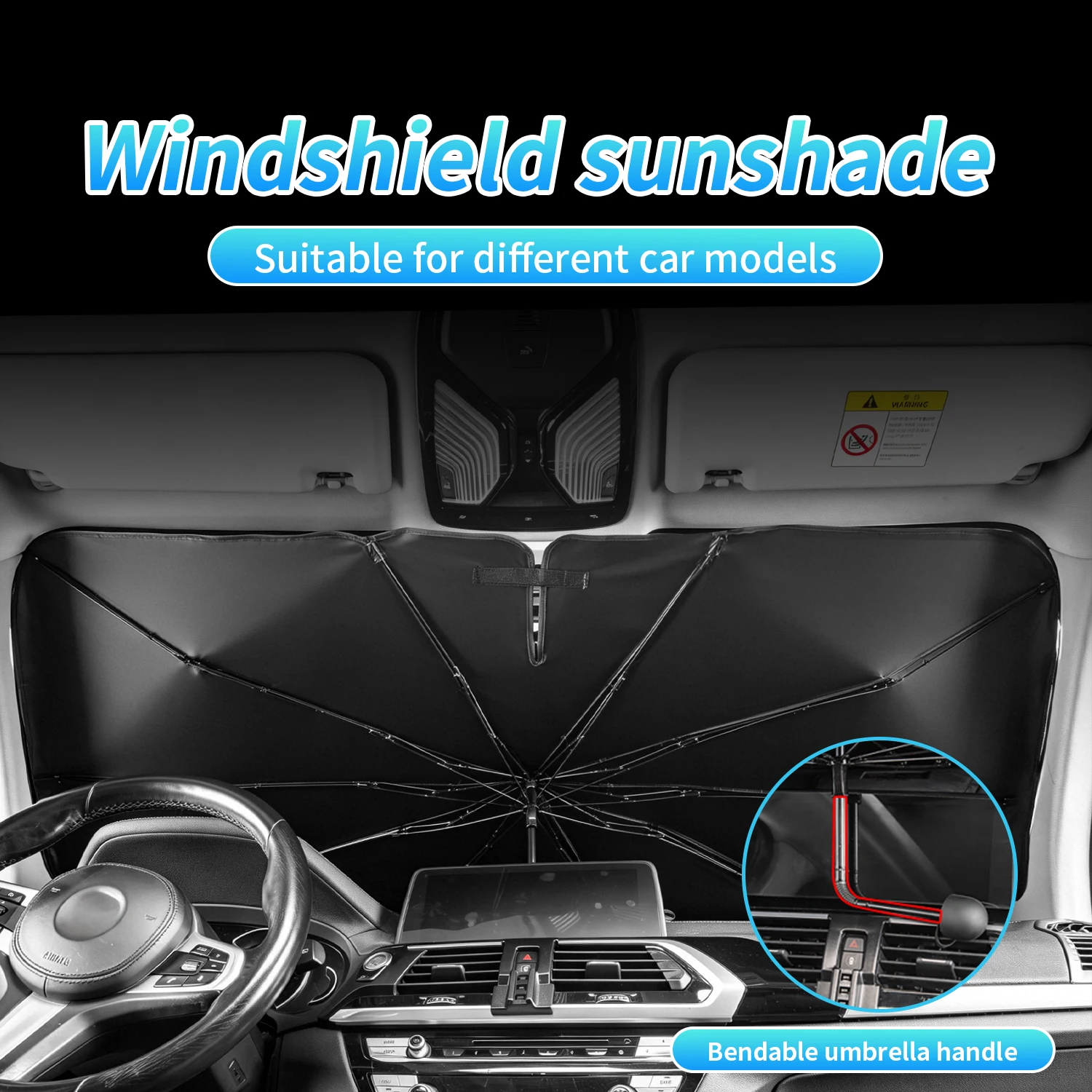 Car sunshade car sunshade retractable sunscreen heat insulation front windshield parasol Car accessories
Car sunshade car sunshade retractable sunscreen heat insulation front windshield parasol Car accessories