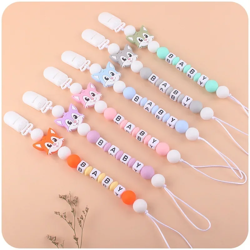 Baby Personalized Name Pacifier Clips Cartoon Cat Dummy Nipple Holder Pacifiers Chain Newborn Soother Teething Toys Chew Gift
Baby Personalized Name Pacifier Clips Cartoon Cat Dummy Nipple Holder Pacifiers Chain Newborn Soother Teething Toys Chew Gift