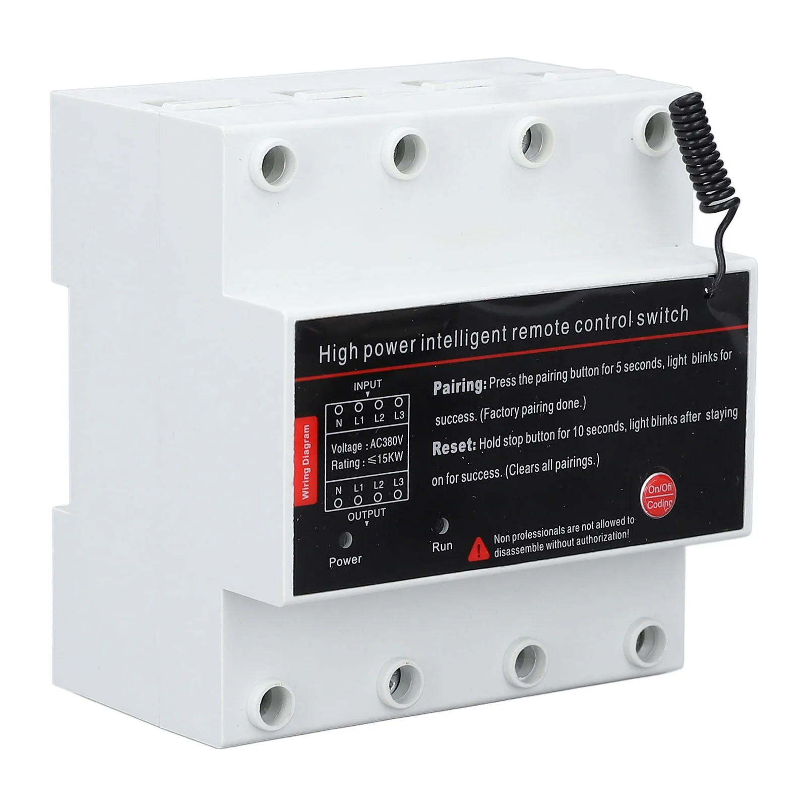 Умный выключатель дистанционного управления AC380V, 3 фазы, дальность 3 км, для насосов, двигателей, гаражных ворот
Умный выключатель дистанционного управления AC380V, 3 фазы, дальность 3 км, для насосов, двигателей, гаражных ворот
