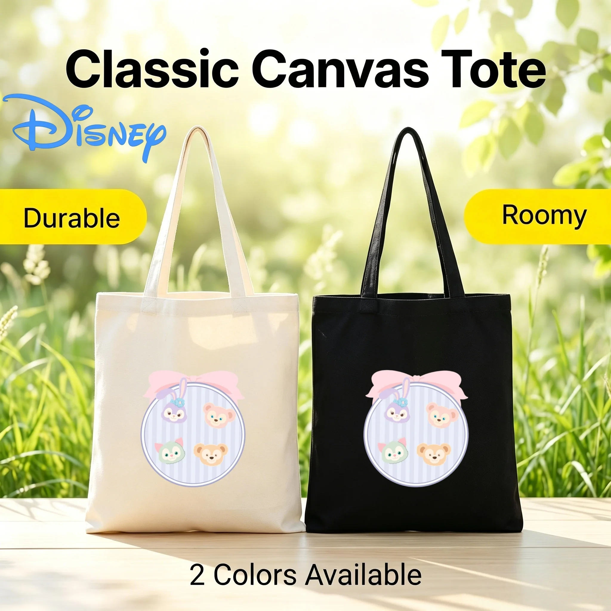 1pc Disney Duffy and Friends 4-Character Bow Print Double-Sided Canvas Shoulder Bag Eco Handbag
1pc Disney Duffy and Friends 4-Character Bow Print Double-Sided Canvas Shoulder Bag Eco Handbag