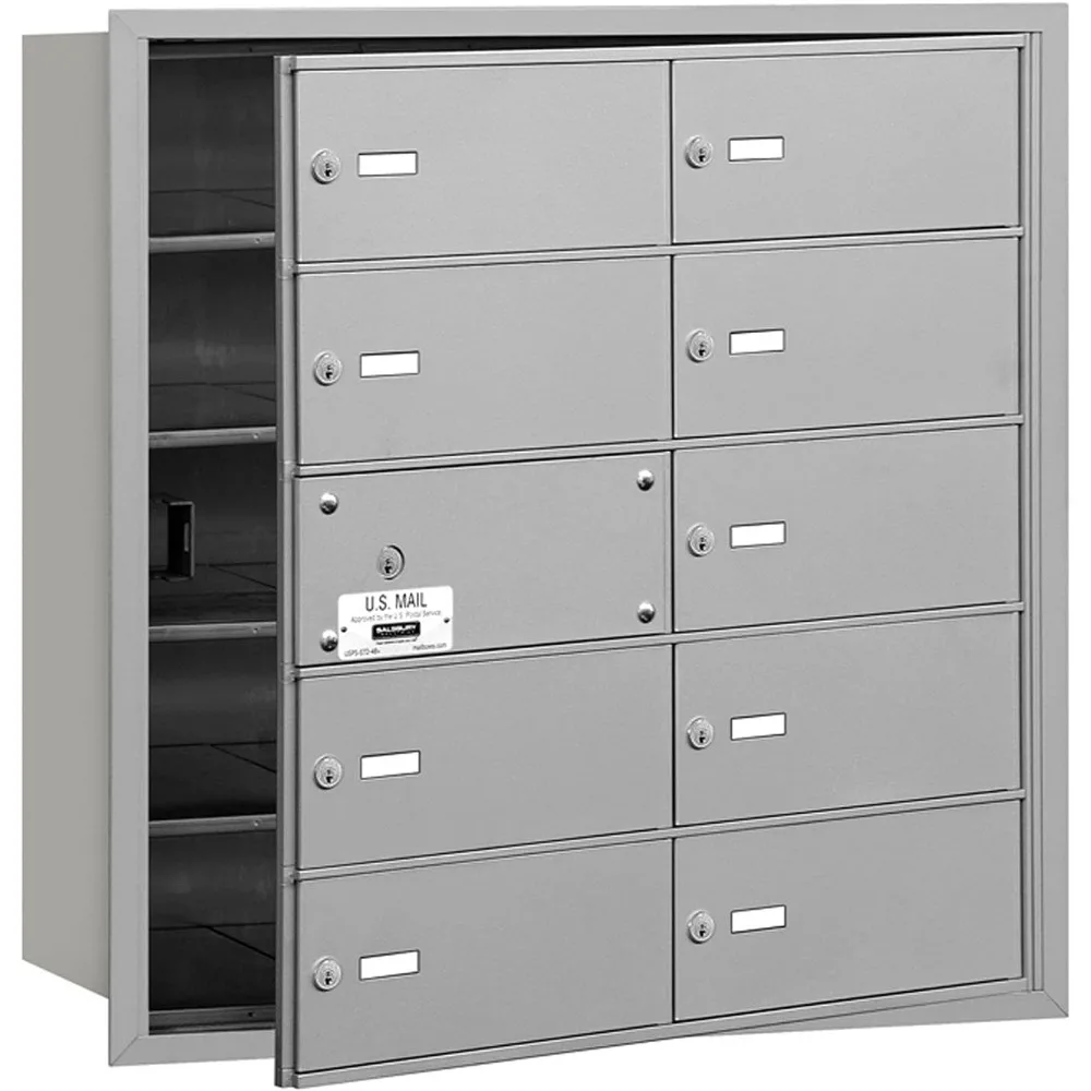 3610AFU 4B Plus Horizontal Mailbox, 10 B Doors 9 Usable, Front Loading, USPS Access, Aluminum
3610AFU 4B Plus Horizontal Mailbox, 10 B Doors 9 Usable, Front Loading, USPS Access, Aluminum