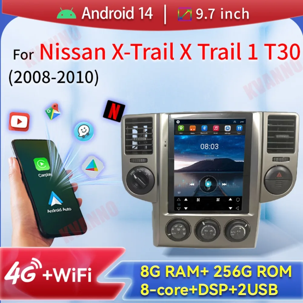 Android 14 Tesla Style Screen For Nissan X-Trail X Trail 1 T30 2008-2010 Automotive Multimedia Car Radio GPS Navigation Carplay
Android 14 Tesla Style Screen For Nissan X-Trail X Trail 1 T30 2008-2010 Automotive Multimedia Car Radio GPS Navigation Carplay