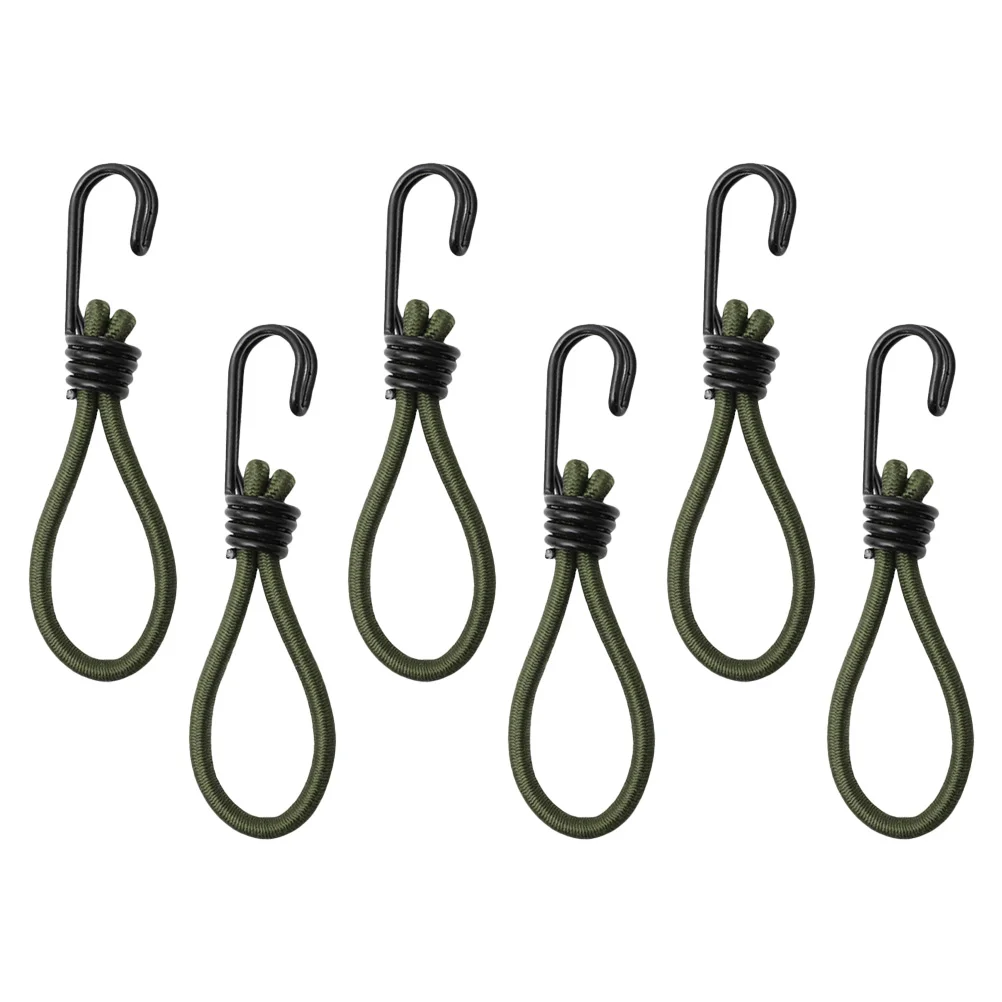 6 Pcs Tent Accessories Olive Green Elastic Cord Hooks Resilient Material Customizable Tightness Portable Packaging
6 Pcs Tent Accessories Olive Green Elastic Cord Hooks Resilient Material Customizable Tightness Portable Packaging