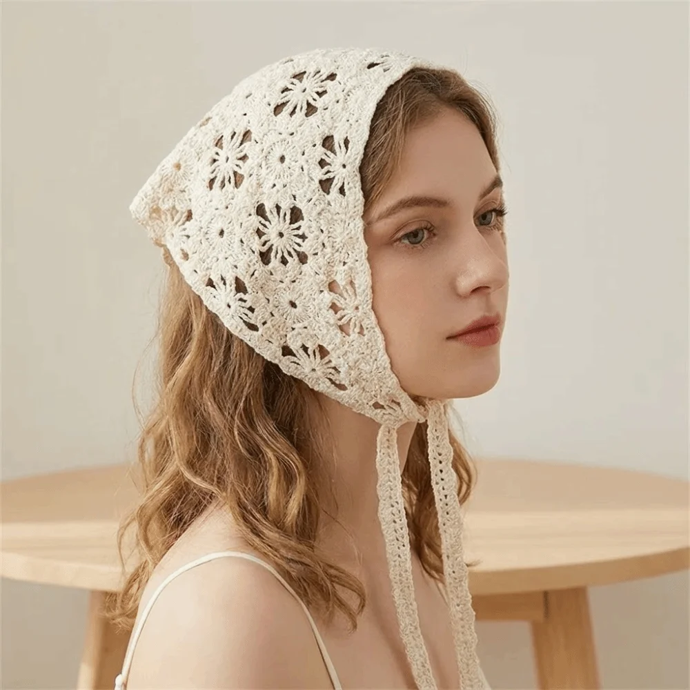Retro French Knitted Headband Pastoral Style Bohemian Triangle Turban Handmade Floral Hollow Out Hair Band Summer
Retro French Knitted Headband Pastoral Style Bohemian Triangle Turban Handmade Floral Hollow Out Hair Band Summer