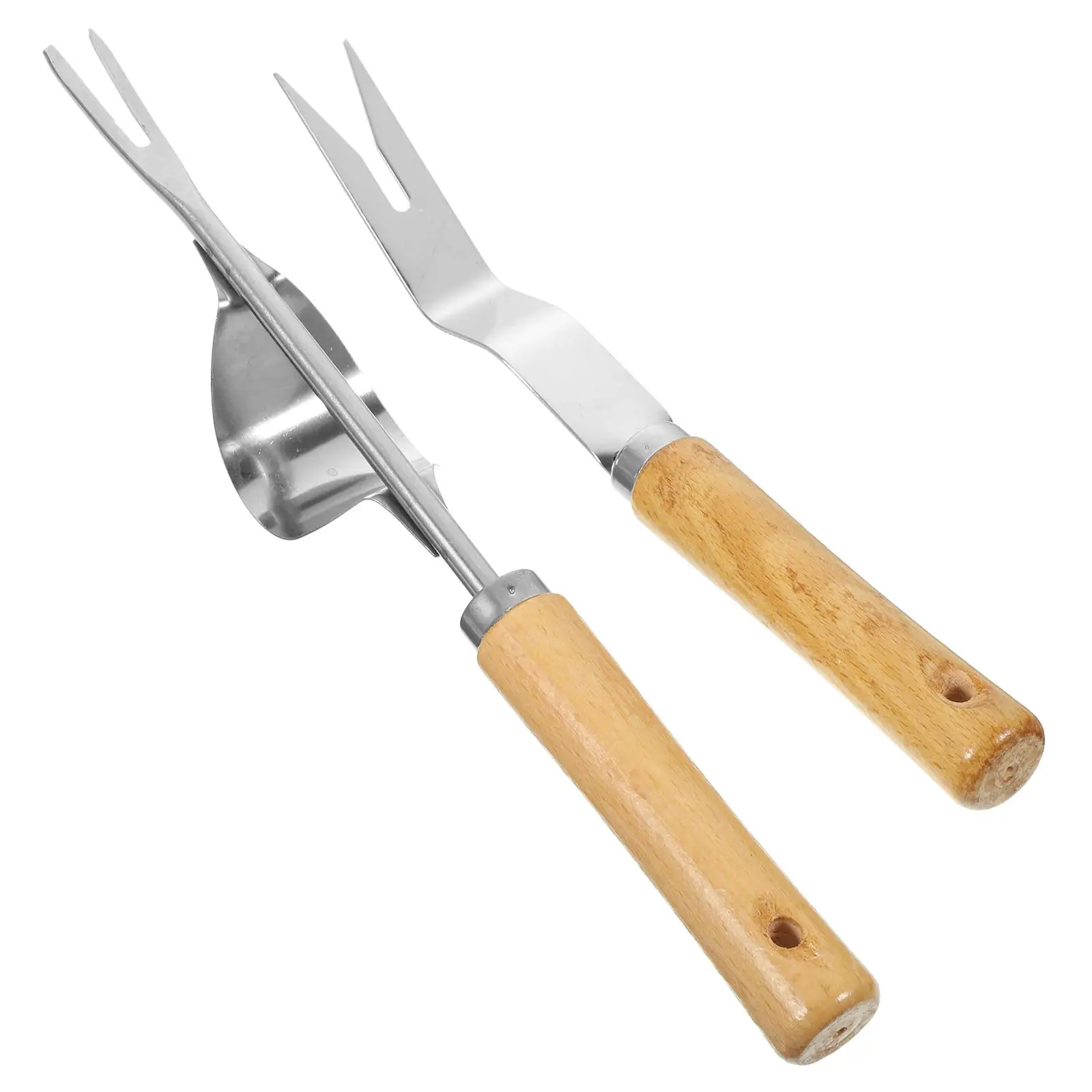 2Pcs WoodHandle StainlessSteel Weeder GardenTool CompactSize Puller ManualFork HouseholdLawn GrassRemover Durable
2Pcs WoodHandle StainlessSteel Weeder GardenTool CompactSize Puller ManualFork HouseholdLawn GrassRemover Durable