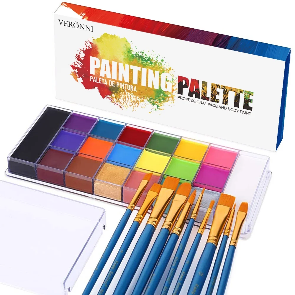 20 Color Oil Paint Body Profession Makeup Palette Face Art Painting Oil Art Party Face Color Makeup with Brush
20 Color Oil Paint Body Profession Makeup Palette Face Art Painting Oil Art Party Face Color Makeup with Brush