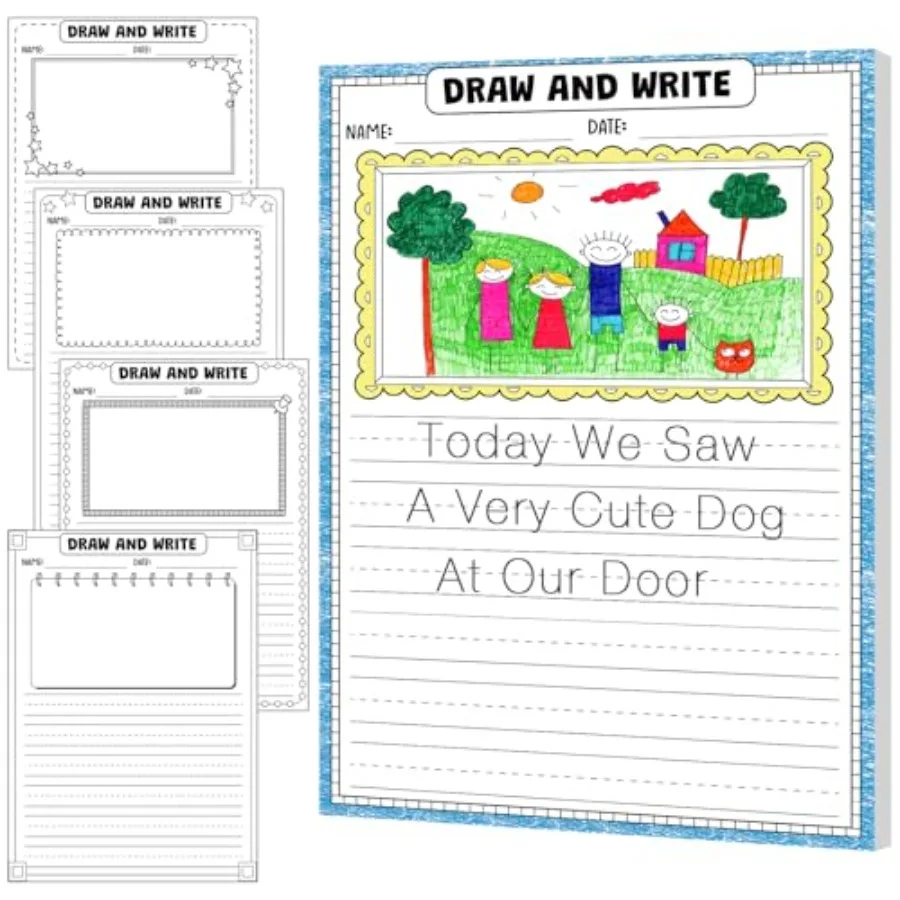 Sheets Kindergarten Draw and Write Paper with Picture Space and Lines for Abc 8.3 x 11.7 Inch Story Paper Bulk for Handwriting
Sheets Kindergarten Draw and Write Paper with Picture Space and Lines for Abc 8.3 x 11.7 Inch Story Paper Bulk for Handwriting