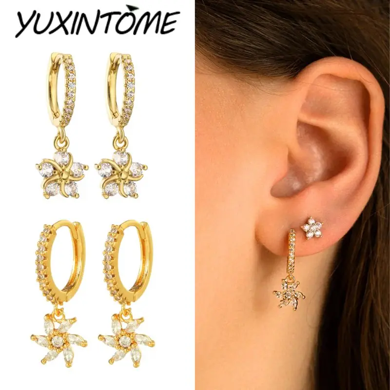 925 Sterling Silver Ear Needle New Fashion Trend Pentagram Starfish/horse Spiral Zircon Pendant Earrings Wedding Jewelry Gifts
925 Sterling Silver Ear Needle New Fashion Trend Pentagram Starfish/horse Spiral Zircon Pendant Earrings Wedding Jewelry Gifts