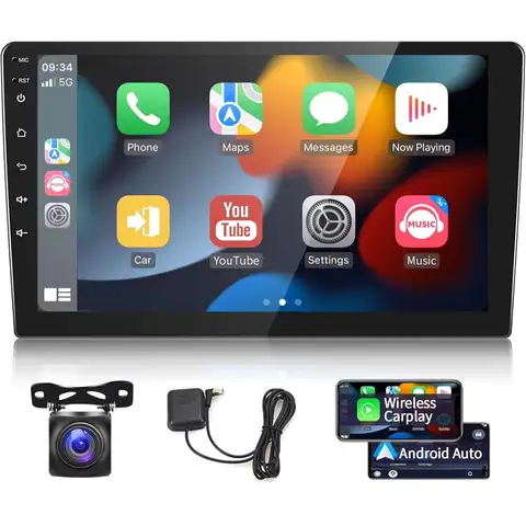 Autoradio multimédia Android Auto 2din, CarPlay sans fil, Navigation GPS pour Toyota Hyundai Nissan Kia FIAT VW 7 9 10 pouces IPS